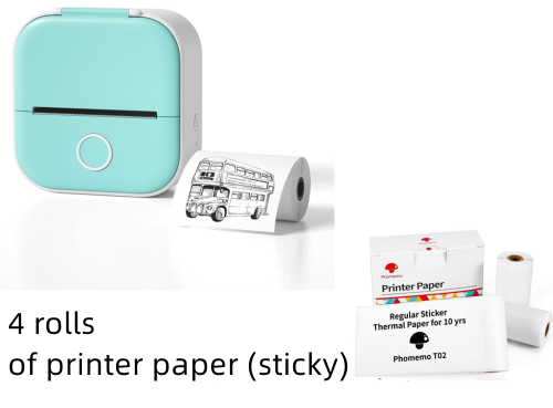 Portable Mini Thermal Label Printer Home Photo Printer Student Wrong Question Printer Bluetooth-Compatible Mini Label Printer Price Tag