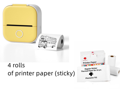 Portable Mini Thermal Label Printer Home Photo Printer Student Wrong Question Printer Bluetooth-Compatible Mini Label Printer Price Tag