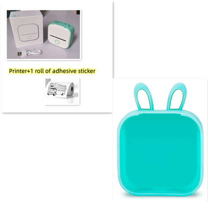 Portable Mini Thermal Label Printer Home Photo Printer Student Wrong Question Printer Bluetooth-Compatible Mini Label Printer Price Tag