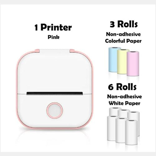 Portable Mini Thermal Label Printer Home Photo Printer Student Wrong Question Printer Bluetooth-Compatible Mini Label Printer Price Tag