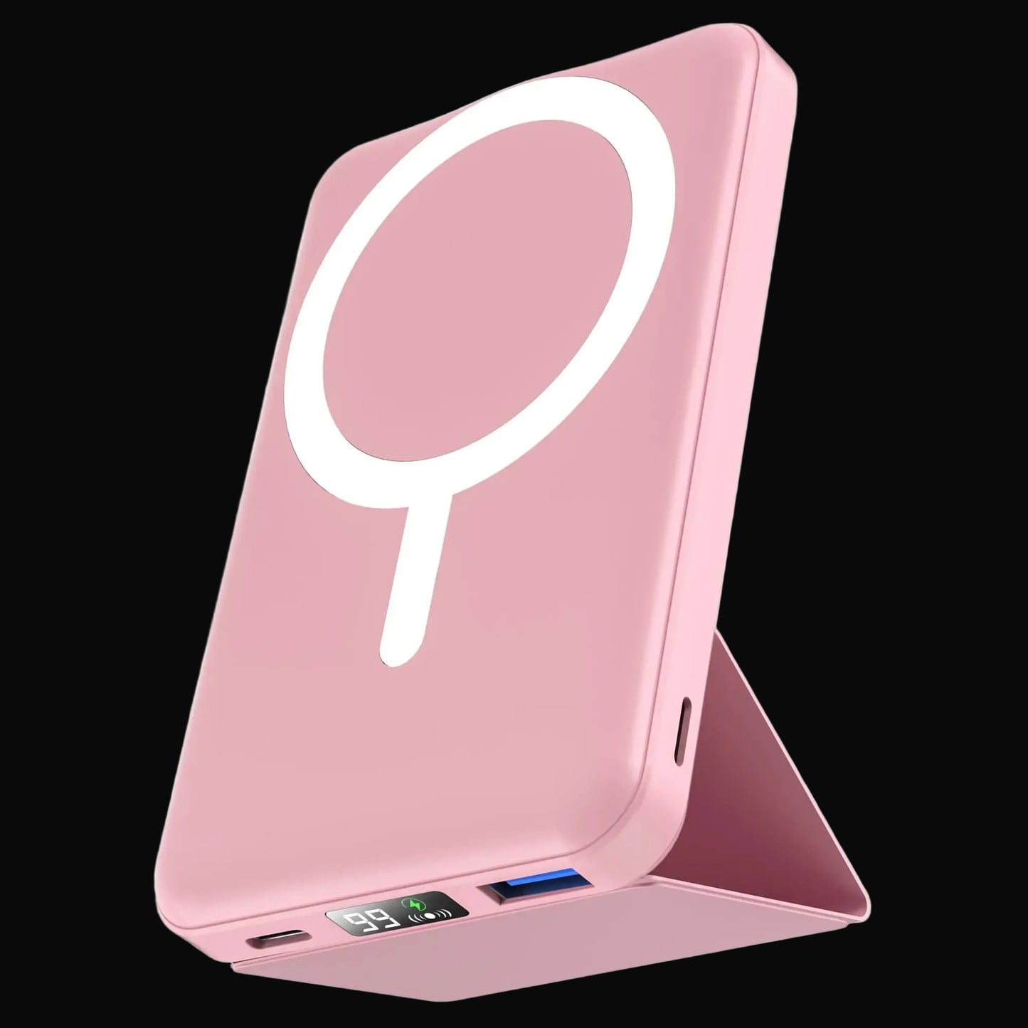 10,000Mah Magnetic Wireless Power Bank with LED Display | 22.5W Fast Charging Magsafe Battery Pack with Stand | Compatible with Iphone 17/16/15/14/13/12 Series | Portable Charger Foldable Lithium Ion Travel Essential Usb Type